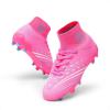 image:imageDREAM PAIRS Boys Girls Football Cleats Youth Firm Groud Outdoor Trainning Athletic Sport High Top Soccer Shoes for LittleBig KidPinkHot Pink