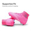 image:imageDREAM PAIRS Boys Girls Football Cleats Youth Firm Groud Outdoor Trainning Athletic Sport High Top Soccer Shoes for LittleBig KidPinkHot Pink