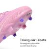 image:imageDREAM PAIRS Boys Girls Football Cleats Youth Firm Groud Outdoor Trainning Athletic Sport High Top Soccer Shoes for LittleBig KidPinkPurple