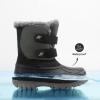 image:imageDREAM PAIRS Boys Girls Snow Boots WaterResistant Outdoor Sport Warm Cozy AntiSlip Cute Ankle Winter Shoes for ToddlerLittleBig KidBlackGrey
