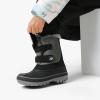 image:imageDREAM PAIRS Boys Girls Snow Boots WaterResistant Outdoor Sport Warm Cozy AntiSlip Cute Ankle Winter Shoes for ToddlerLittleBig KidBlackGrey