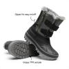 image:imageDREAM PAIRS Boys Girls Snow Boots WaterResistant Outdoor Sport Warm Cozy AntiSlip Cute Ankle Winter Shoes for ToddlerLittleBig KidBlackGrey