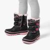 image:imageDREAM PAIRS Boys Girls Snow Boots WaterResistant Outdoor Sport Warm Cozy AntiSlip Cute Ankle Winter Shoes for ToddlerLittleBig KidBlackPink