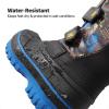 image:imageDREAM PAIRS Boys Girls Snow Boots WaterResistant Outdoor Sport Warm Cozy AntiSlip Cute Ankle Winter Shoes for ToddlerLittleBig KidBlackRoyal