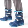 image:imageDREAM PAIRS Boys Girls Snow Boots WaterResistant Outdoor Sport Warm Cozy AntiSlip Cute Ankle Winter Shoes for ToddlerLittleBig KidBlueNavy