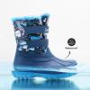 image:imageDREAM PAIRS Boys Girls Snow Boots WaterResistant Outdoor Sport Warm Cozy AntiSlip Cute Ankle Winter Shoes for ToddlerLittleBig KidBlueNavy