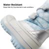 image:imageDREAM PAIRS Boys Girls Snow Boots WaterResistant Outdoor Sport Warm Cozy AntiSlip Cute Ankle Winter Shoes for ToddlerLittleBig KidLight BlueWhite