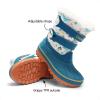 image:imageDREAM PAIRS Boys Girls Snow Boots WaterResistant Outdoor Sport Warm Cozy AntiSlip Cute Ankle Winter Shoes for ToddlerLittleBig KidLight BlueWhiteYellow