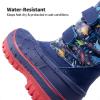 image:imageDREAM PAIRS Boys Girls Snow Boots WaterResistant Outdoor Sport Warm Cozy AntiSlip Cute Ankle Winter Shoes for ToddlerLittleBig KidNavyRed