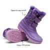 image:imageDREAM PAIRS Boys Girls Snow Boots WaterResistant Outdoor Sport Warm Cozy AntiSlip Cute Ankle Winter Shoes for ToddlerLittleBig KidPurple