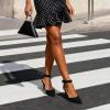 image:imageDREAM PAIRS Kitten Heel Low Heel for Women Closed Pointed Toe Pumps Wedding Party Sexy Dress Shoes LowpointedBlackNubuck