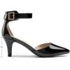 image:imageDREAM PAIRS Kitten Heel Low Heel for Women Closed Pointed Toe Pumps Wedding Party Sexy Dress Shoes LowpointedBlackPat