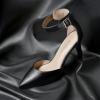 image:imageDREAM PAIRS Kitten Heel Low Heel for Women Closed Pointed Toe Pumps Wedding Party Sexy Dress Shoes LowpointedBlackPu