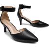 image:imageDREAM PAIRS Kitten Heel Low Heel for Women Closed Pointed Toe Pumps Wedding Party Sexy Dress Shoes LowpointedBlackPu