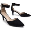 image:imageDREAM PAIRS Kitten Heel Low Heel for Women Closed Pointed Toe Pumps Wedding Party Sexy Dress Shoes LowpointedBlackSuede