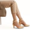 image:imageDREAM PAIRS Kitten Heel Low Heel for Women Closed Pointed Toe Pumps Wedding Party Sexy Dress Shoes LowpointedNudeNubuck