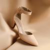 image:imageDREAM PAIRS Kitten Heel Low Heel for Women Closed Pointed Toe Pumps Wedding Party Sexy Dress Shoes LowpointedNudeNubuck