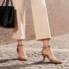 image:imageDREAM PAIRS Kitten Heel Low Heel for Women Closed Pointed Toe Pumps Wedding Party Sexy Dress Shoes LowpointedTaupePu