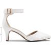 image:imageDREAM PAIRS Kitten Heel Low Heel for Women Closed Pointed Toe Pumps Wedding Party Sexy Dress Shoes LowpointedWhitePu
