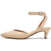 image:imageDREAM PAIRS Kitten Heels for Women Low Heel Dress Shoes Wedding Dress Closed Toe Pump Shoes LunaNude