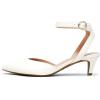image:imageDREAM PAIRS Kitten Heels for Women Low Heel Dress Shoes Wedding Dress Closed Toe Pump Shoes LunaWhitePu
