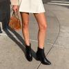 image:imageDREAM PAIRS Womens Ankle Boots Chunky Block Heel BootiesBlackPu