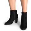 image:imageDREAM PAIRS Womens Ankle Boots Chunky Block Heel BootiesBlackSuede