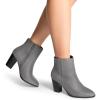 image:imageDREAM PAIRS Womens Ankle Boots Chunky Block Heel BootiesGreySuede