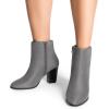 image:imageDREAM PAIRS Womens Ankle Boots Chunky Block Heel BootiesGreySuede