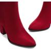 image:imageDREAM PAIRS Womens Ankle Boots Chunky Block Heel BootiesRed
