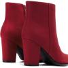 image:imageDREAM PAIRS Womens Ankle Boots Chunky Block Heel BootiesRed