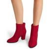 image:imageDREAM PAIRS Womens Ankle Boots Chunky Block Heel BootiesRed