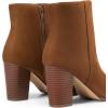 image:imageDREAM PAIRS Womens Ankle Boots Chunky Block Heel BootiesTanSuede