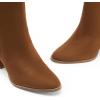 image:imageDREAM PAIRS Womens Ankle Boots Chunky Block Heel BootiesTanSuede