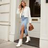 image:imageDREAM PAIRS Womens Ankle Boots Chunky Block Heel BootiesWhitepu