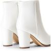 image:imageDREAM PAIRS Womens Ankle Boots Chunky Block Heel BootiesWhitepu