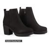 image:imageDREAM PAIRS Womens Ankle Boots Chunky Heel Platform Fall Heeled Short Booties ShoesBlackPu