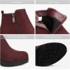 image:imageDREAM PAIRS Womens Ankle Boots Chunky Heel Platform Fall Heeled Short Booties ShoesBurgundy