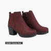image:imageDREAM PAIRS Womens Ankle Boots Chunky Heel Platform Fall Heeled Short Booties ShoesBurgundy