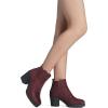image:imageDREAM PAIRS Womens Ankle Boots Chunky Heel Platform Fall Heeled Short Booties ShoesBurgundy