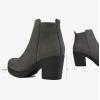 image:imageDREAM PAIRS Womens Ankle Boots Chunky Heel Platform Fall Heeled Short Booties ShoesGrey