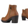 image:imageDREAM PAIRS Womens Ankle Boots Chunky Heel Platform Fall Heeled Short Booties ShoesTanPu