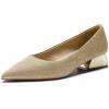 image:imageDREAM PAIRS Womens Chunky Heels Closed Toe Low Block Work Shoes Pointed Toe Dress Comfortable Wedding PumpsGoldglitter