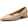 image:imageDREAM PAIRS Womens Chunky Heels Closed Toe Low Block Work Shoes Pointed Toe Dress Comfortable Wedding PumpsNudepu