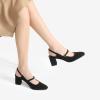 image:imageDREAM PAIRS Womens Closed Toe Chunky High Heels Mary Jane Block Square Toe Slingback Strappy Dress Work Pumps ShoesBlacksuede