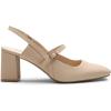 image:imageDREAM PAIRS Womens Closed Toe Chunky High Heels Mary Jane Block Square Toe Slingback Strappy Dress Work Pumps ShoesNudenubuck