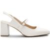 image:imageDREAM PAIRS Womens Closed Toe Chunky High Heels Mary Jane Block Square Toe Slingback Strappy Dress Work Pumps ShoesWhitepu