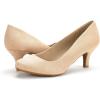 image:imageDREAM PAIRS Womens Dress Comfortable Low Heel Pump ShoesNudeSuede