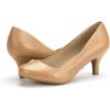 image:imageDREAM PAIRS Womens Dress Comfortable Low Heel Pump ShoesTaupePu