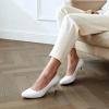 image:imageDREAM PAIRS Womens Dress Comfortable Low Heel Pump ShoesWhitePu